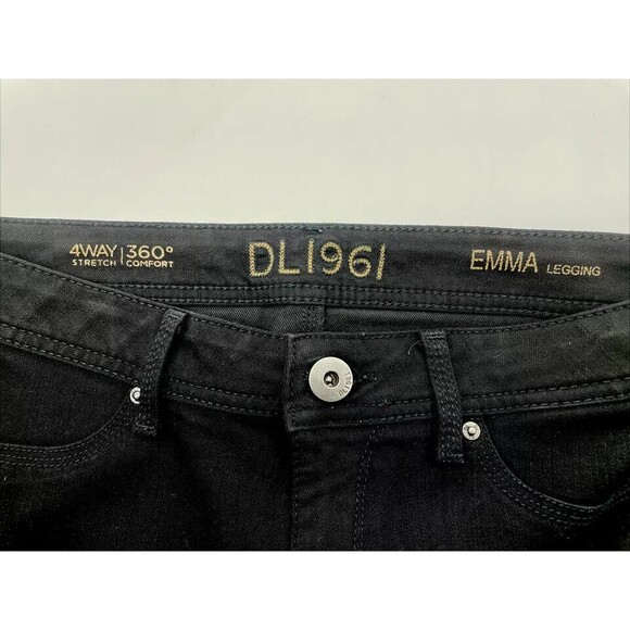 DL1961 Sz 27 Jeans Black‎ EMMA Skinny Stretch Power Legging Riker 360 Comfort - Picture 4 of 4